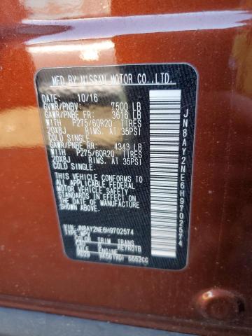 2017 NISSAN ARMADA PLA - JN8AY2NE6H9702574