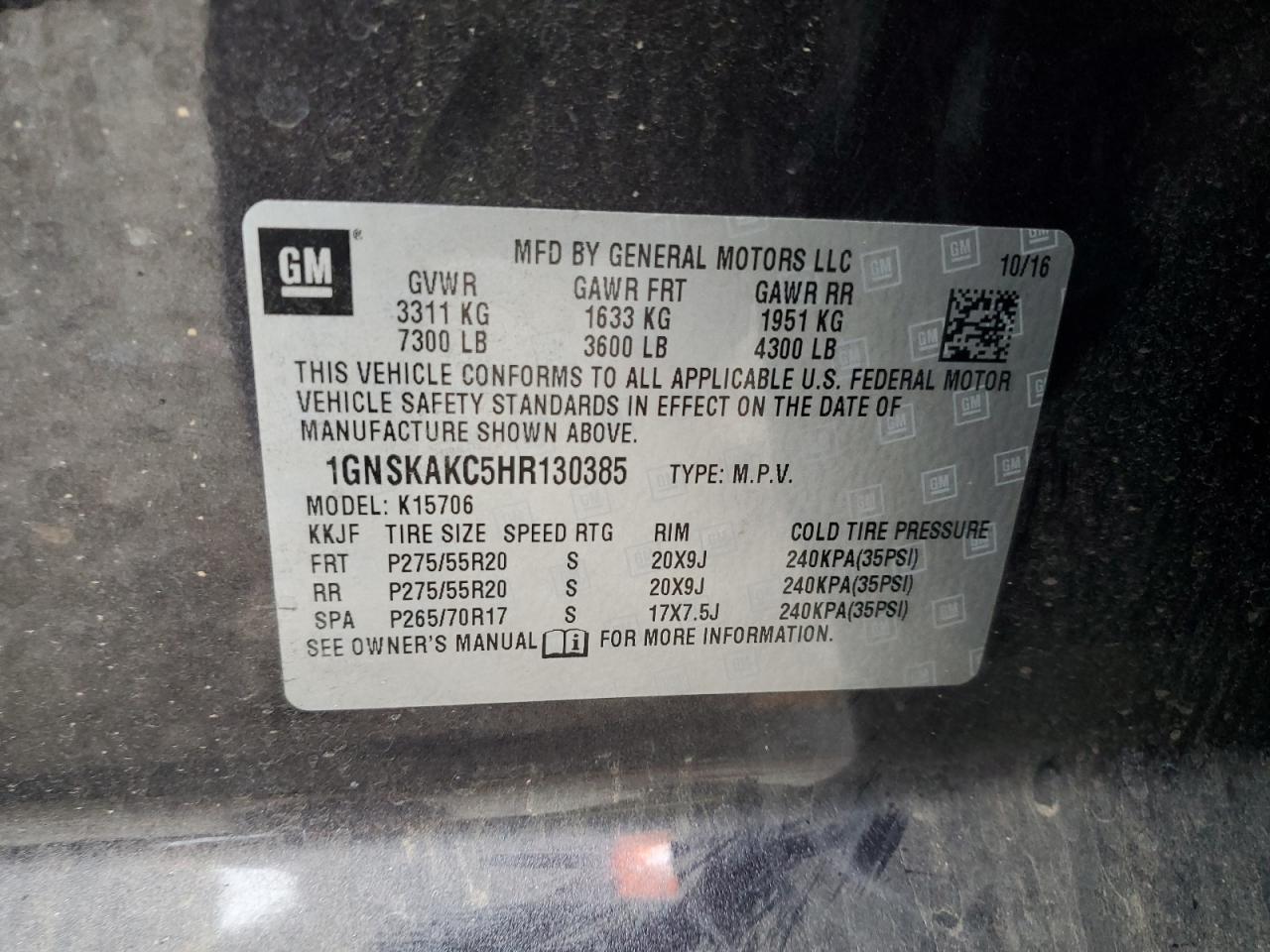 CHEVROLET TAHOE K1500 LS