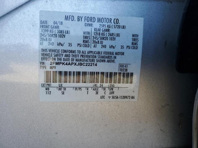 2018 FORD EDGE SPORT #3296280494