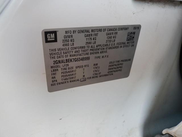 2016 CHEVROLET EQUINOX LS 2GNALBEK7G6348999