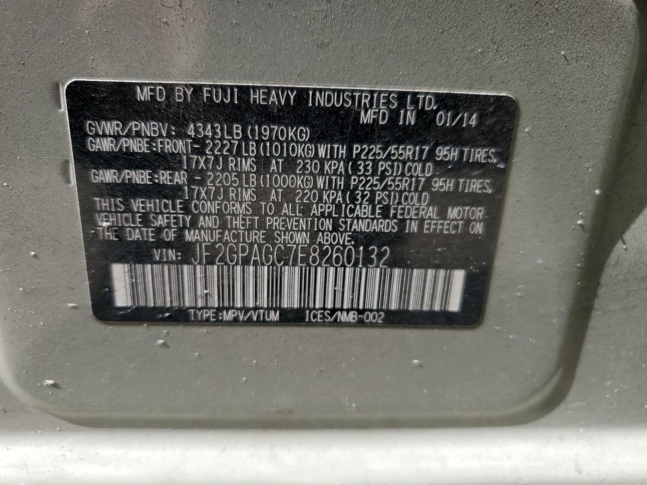 SUBARU XV 2.0 LIMITED