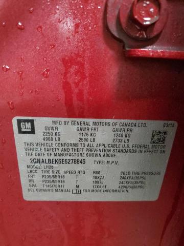 2014 CHEVROLET EQUINOX LT #3284839535