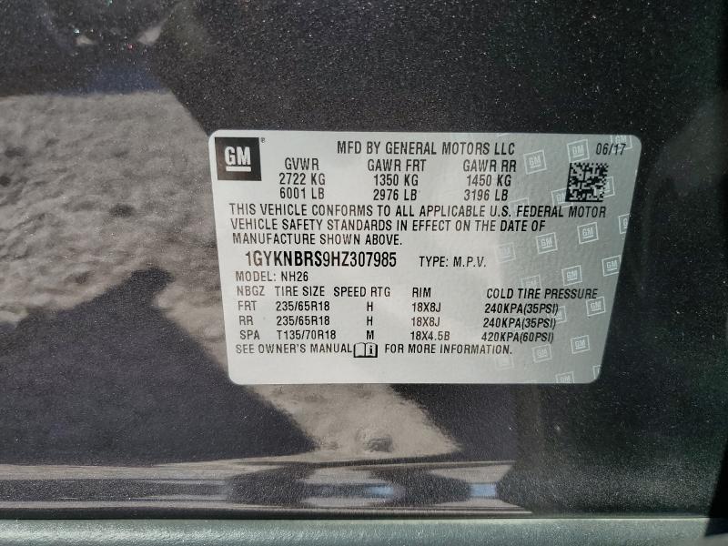 2017 CADILLAC XT5 LUXURY - 1GYKNBRS9HZ307985