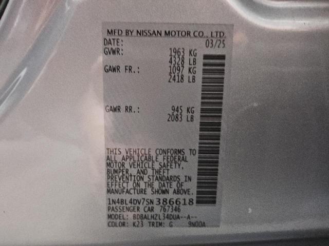 2025 NISSAN ALTIMA SV - 1N4BL4DV7SN386618