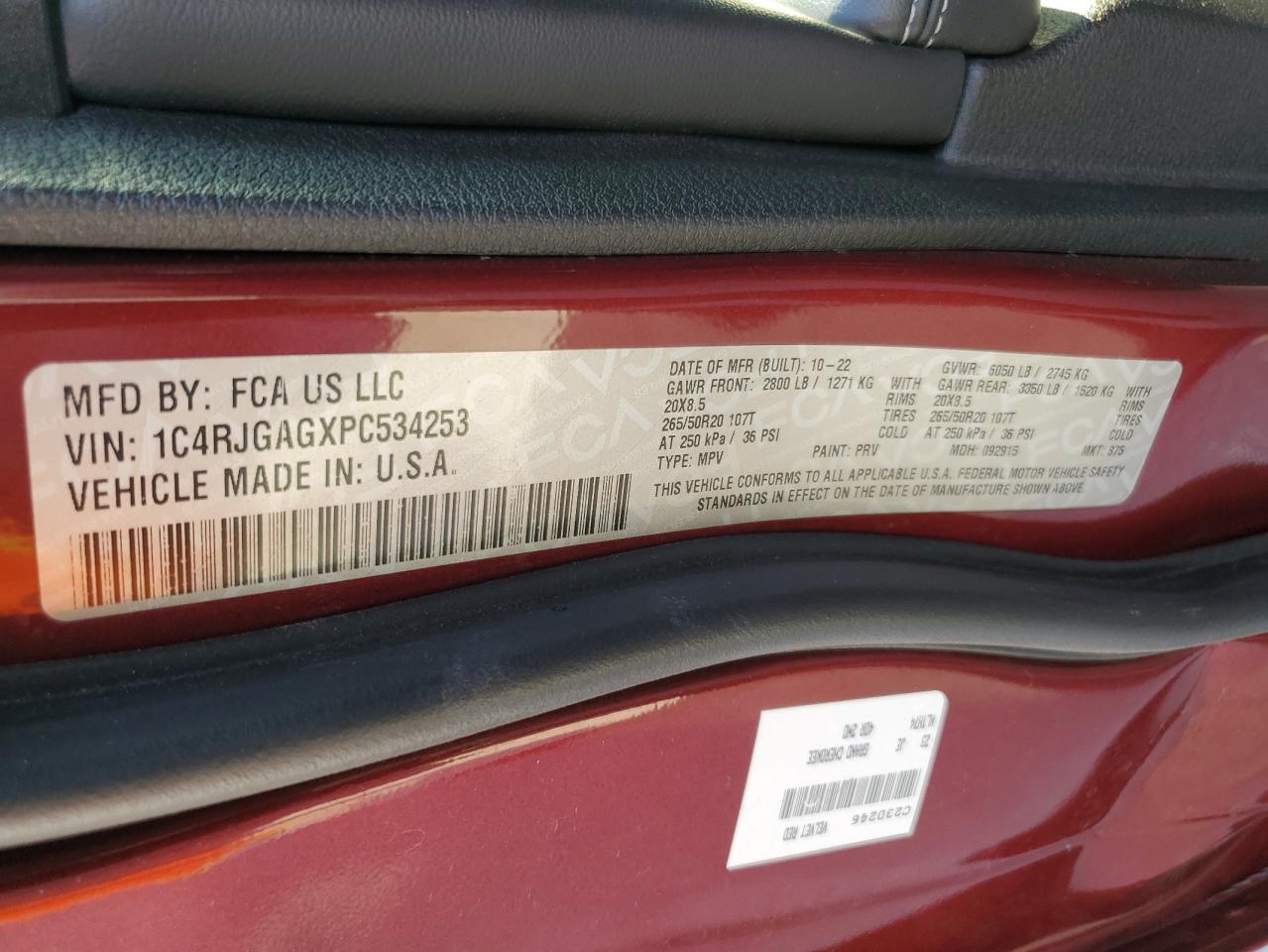 Lot #3311677282 2023 JEEP GRAND CHER