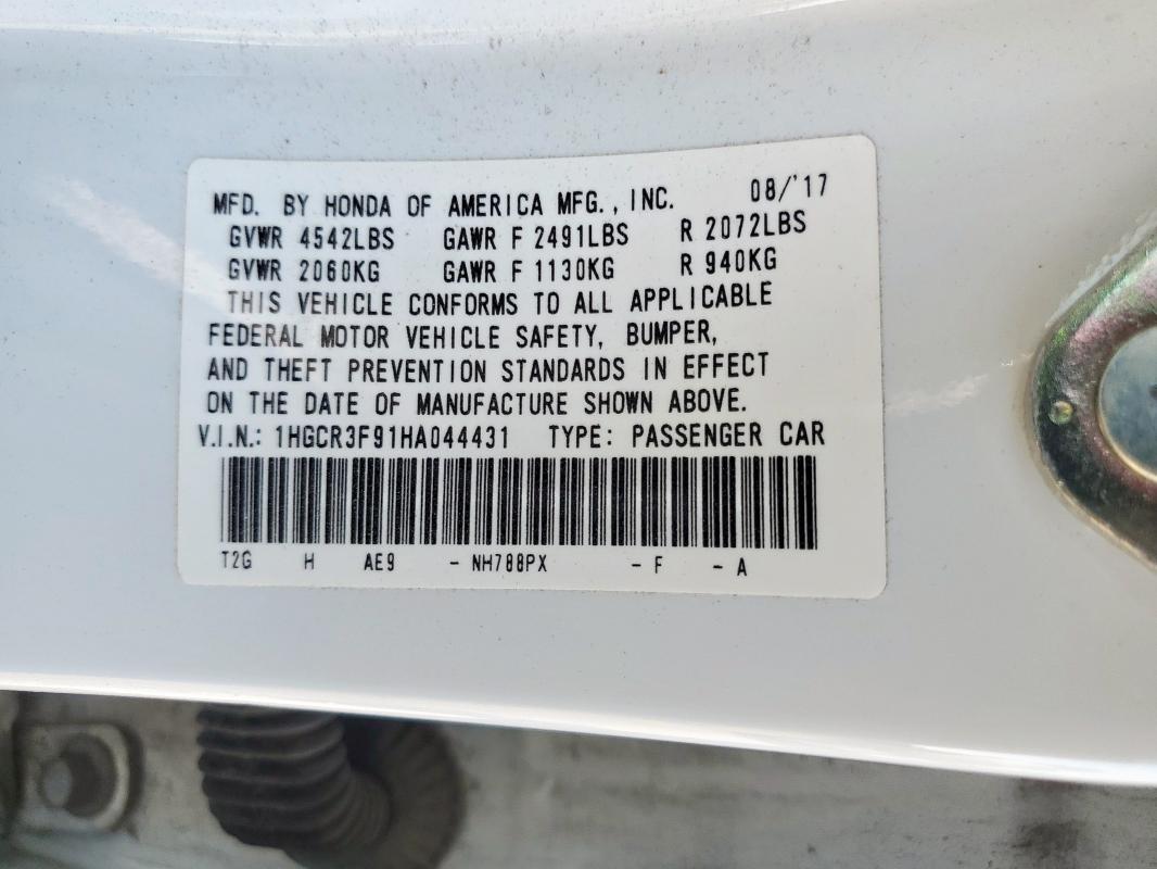 2017 HONDA ACCORD TOU #3292613593