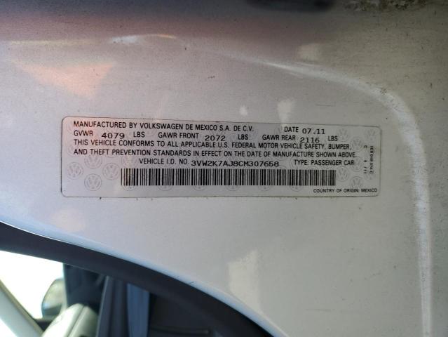 2012 VOLKSWAGEN JETTA BASE #3303728443