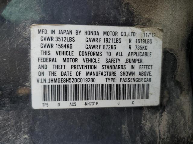 2013 HONDA FIT SPORT - JHMGE8H52DC019280