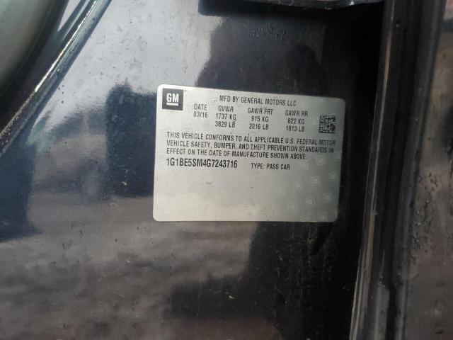 2016 CHEVROLET CRUZE LT - 1G1BE5SM4G7243716