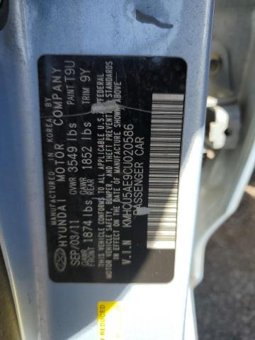 2012 HYUNDAI ACCENT GLS - KMHCU5AE9CU020586