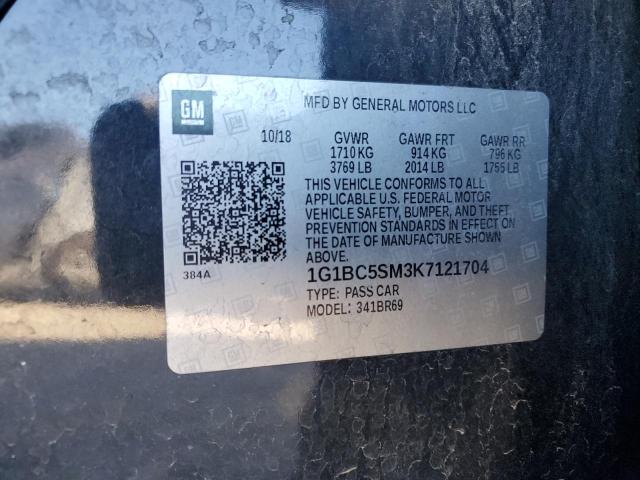 2019 CHEVROLET CRUZE LS 1G1BC5SM3K7121704