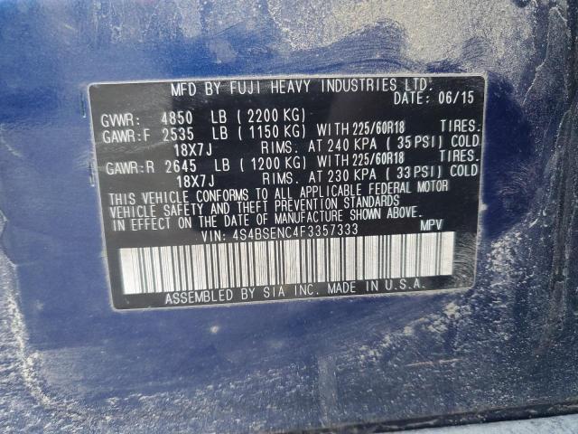 2015 SUBARU OUTBACK 3. - 4S4BSENC4F3357333