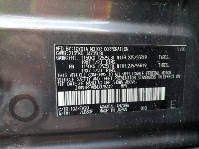 2021 TOYOTA RAV4 LIMIT - JTMN1RFV8MD078342