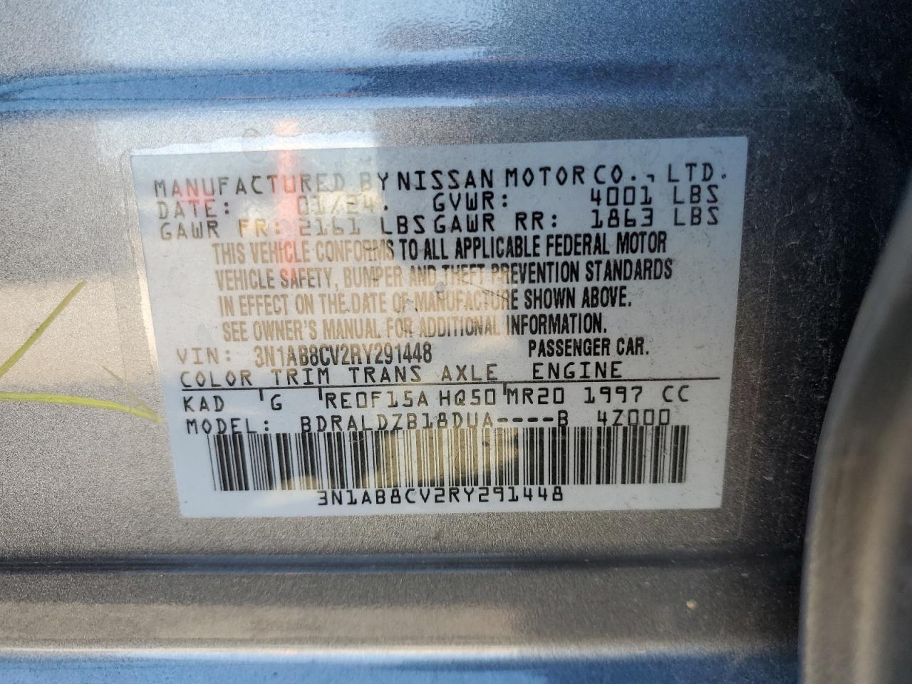 Lot #3302915068 2024 NISSAN SENTRA SV