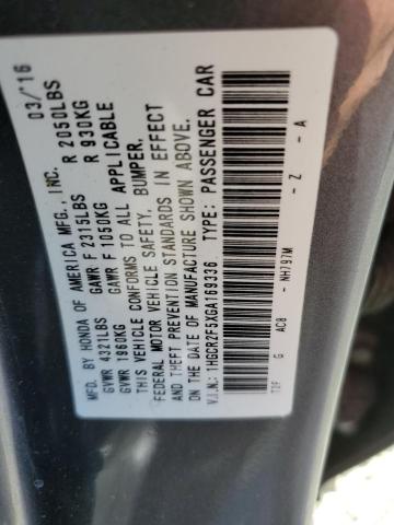 2016 HONDA ACCORD SPORT - 1HGCR2F5XGA169336