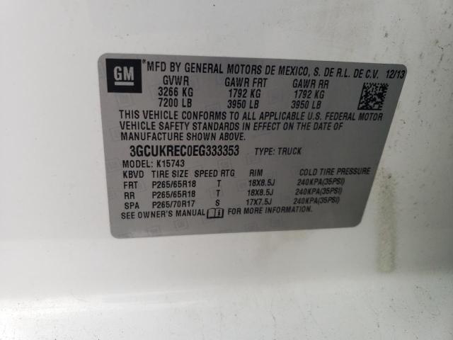 2014 CHEVROLET SILVERADO - 3GCUKREC0EG333353