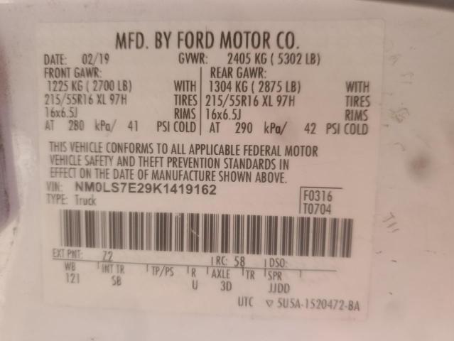 2019 FORD TRANSIT CO #3316302302