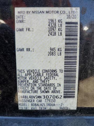 2021 NISSAN ALTIMA SV 1N4BL4DV5MN307062