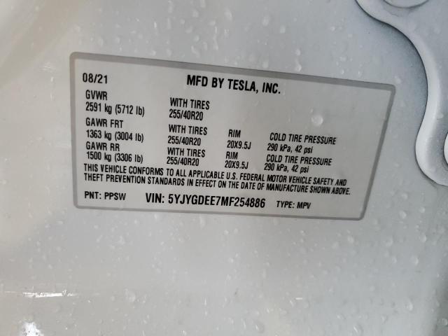 2021 TESLA MODEL Y #3298027183