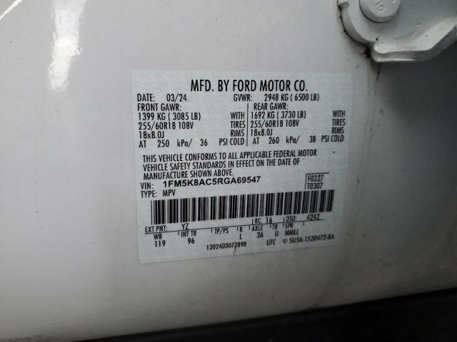 2024 FORD EXPLORER POLICE INTERCEPTOR 1FM5K8AC5RGA69547