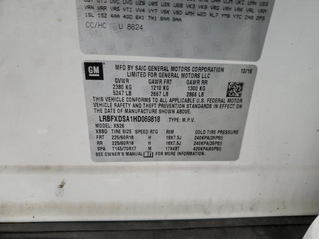 2017 BUICK ENVISION E - LRBFXDSA1HD069818