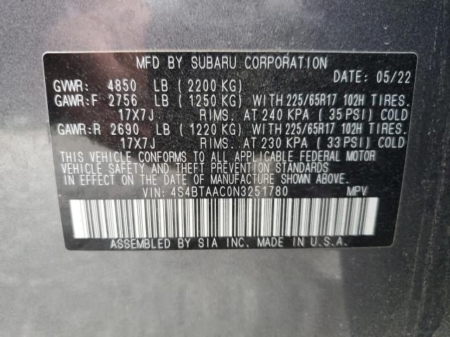 2022 SUBARU OUTBACK #3302766366