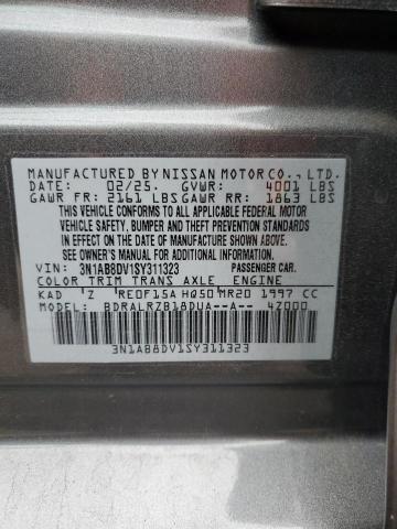 2025 NISSAN SENTRA SR 3N1AB8DV1SY311323