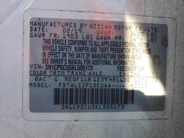 2019 NISSAN KICKS S - 3N1CP5CU5KL505173