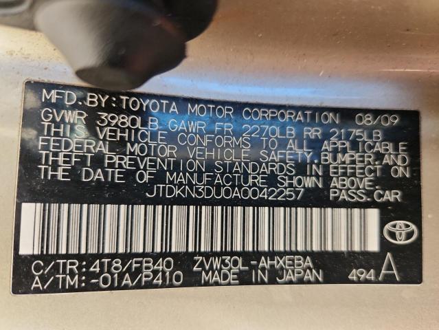 2010 TOYOTA PRIUS - JTDKN3DU0A0042257