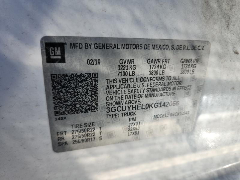 2019 CHEVROLET SILVERADO K1500 HIGH COUNTRY #3316064218