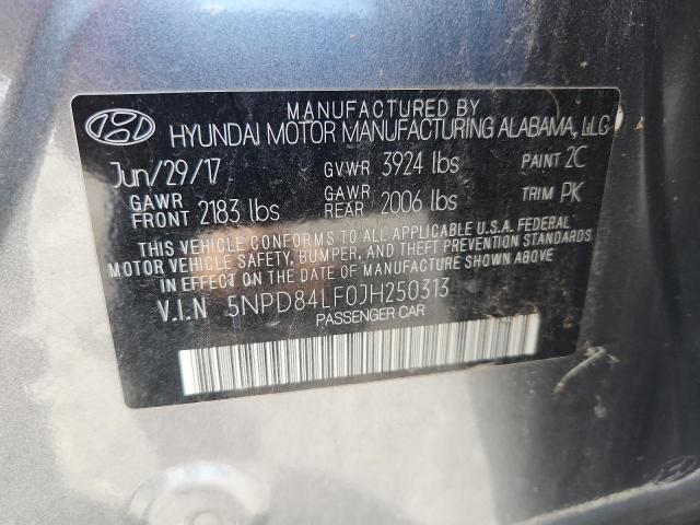 2018 HYUNDAI ELANTRA SEL 5NPD84LF0JH250313