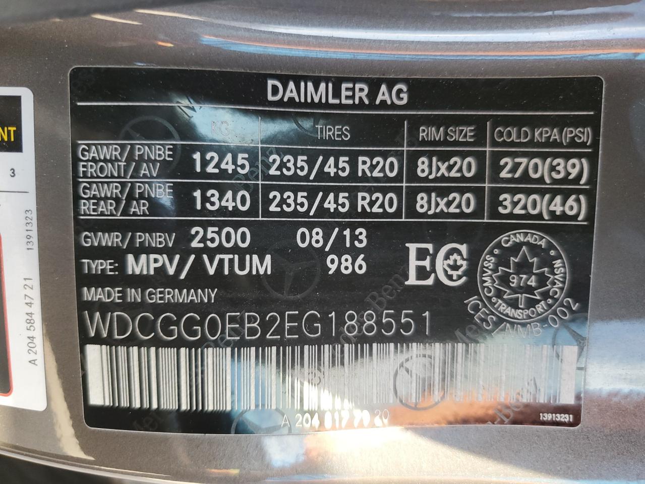 MERCEDES-BENZ GLK-CLASS 250 BLUETEC