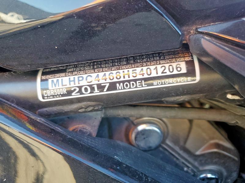 2017 HONDA CBR500 R #3301653667