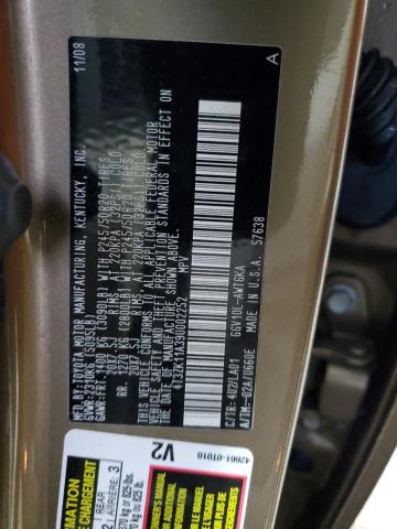 2009 TOYOTA VENZA #3270770873