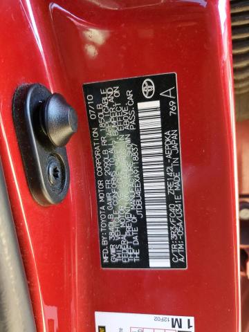 2010 TOYOTA COROLLA BA - JTDBU4EEXA9118837