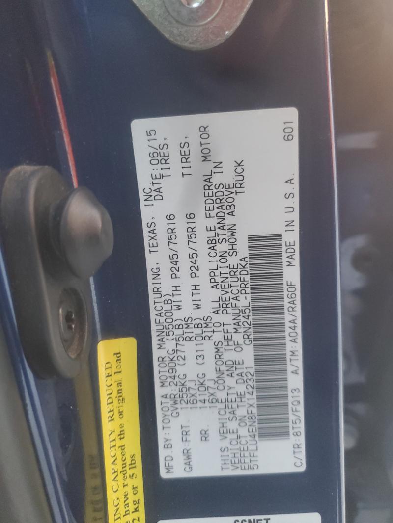 2015 TOYOTA TACOMA DOU - 5TFLU4EN8FX142321