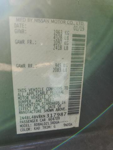 2019 NISSAN ALTIMA S 1N4BL4BV8KN317987