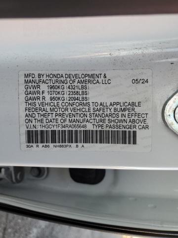 2024 HONDA ACCORD EX #3304530436