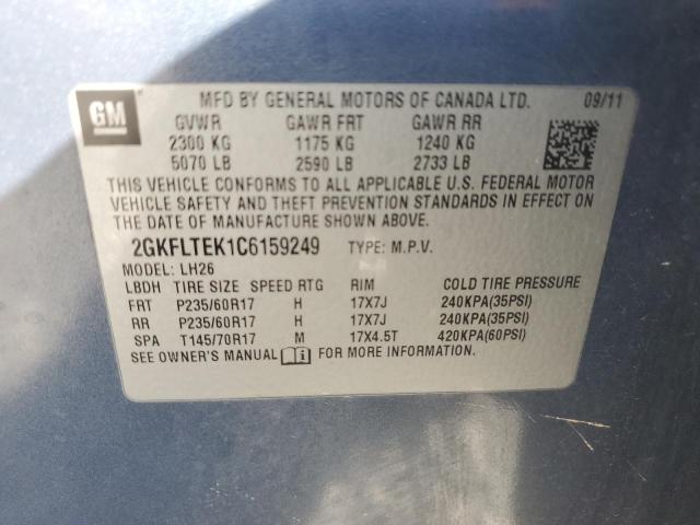 2012 GMC TERRAIN SL - 2GKFLTEK1C6159249