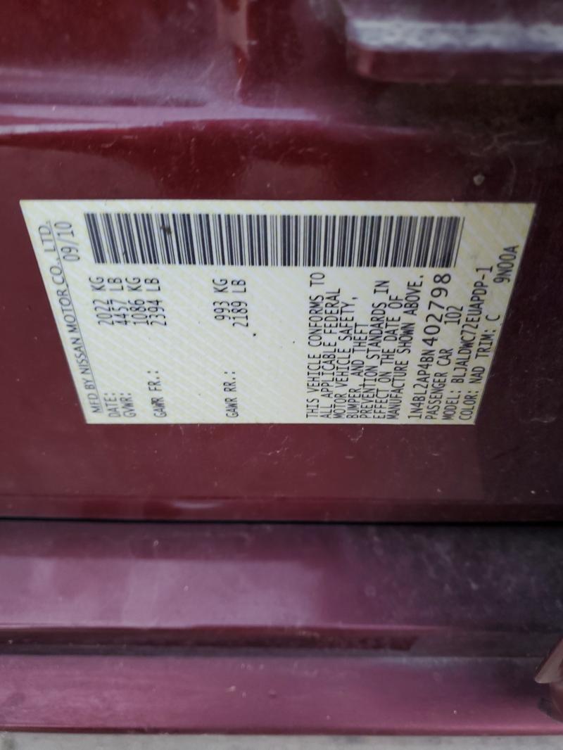 2011 NISSAN ALTIMA SR - 1N4BL2AP4BN402798