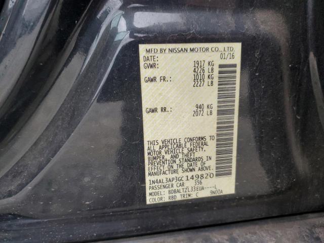 2016 NISSAN ALTIMA 2.5 #3302883891