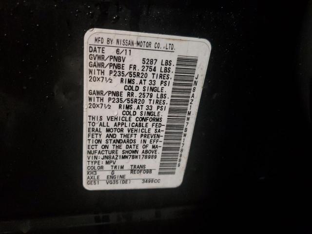 2011 NISSAN MURANO S - JN8AZ1MW7BW178989