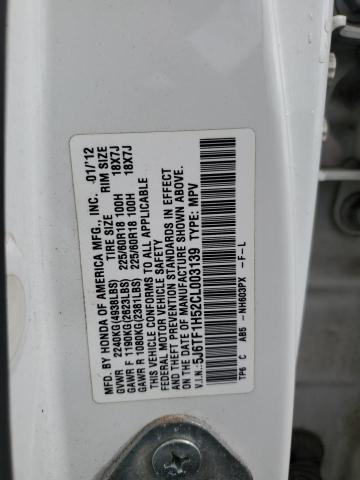 2012 HONDA CROSSTOUR - 5J6TF1H52CL003139