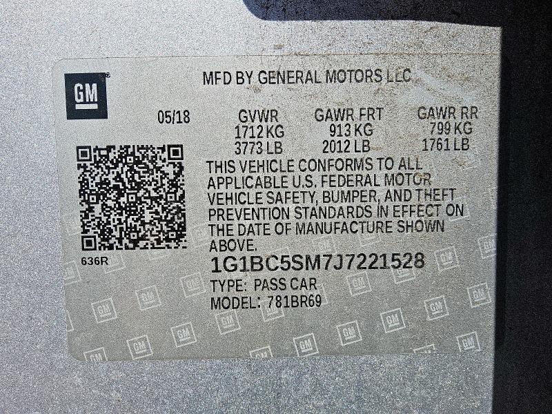 2018 CHEVROLET CRUZE LS - 1G1BC5SM7J7221528