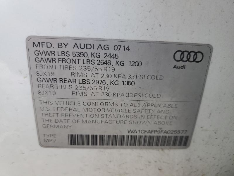 2015 AUDI Q5 PREMIUM #3274094507