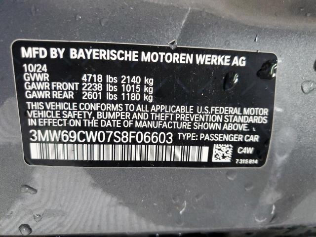 2025 BMW 330I 3MW69CW07S8F06603