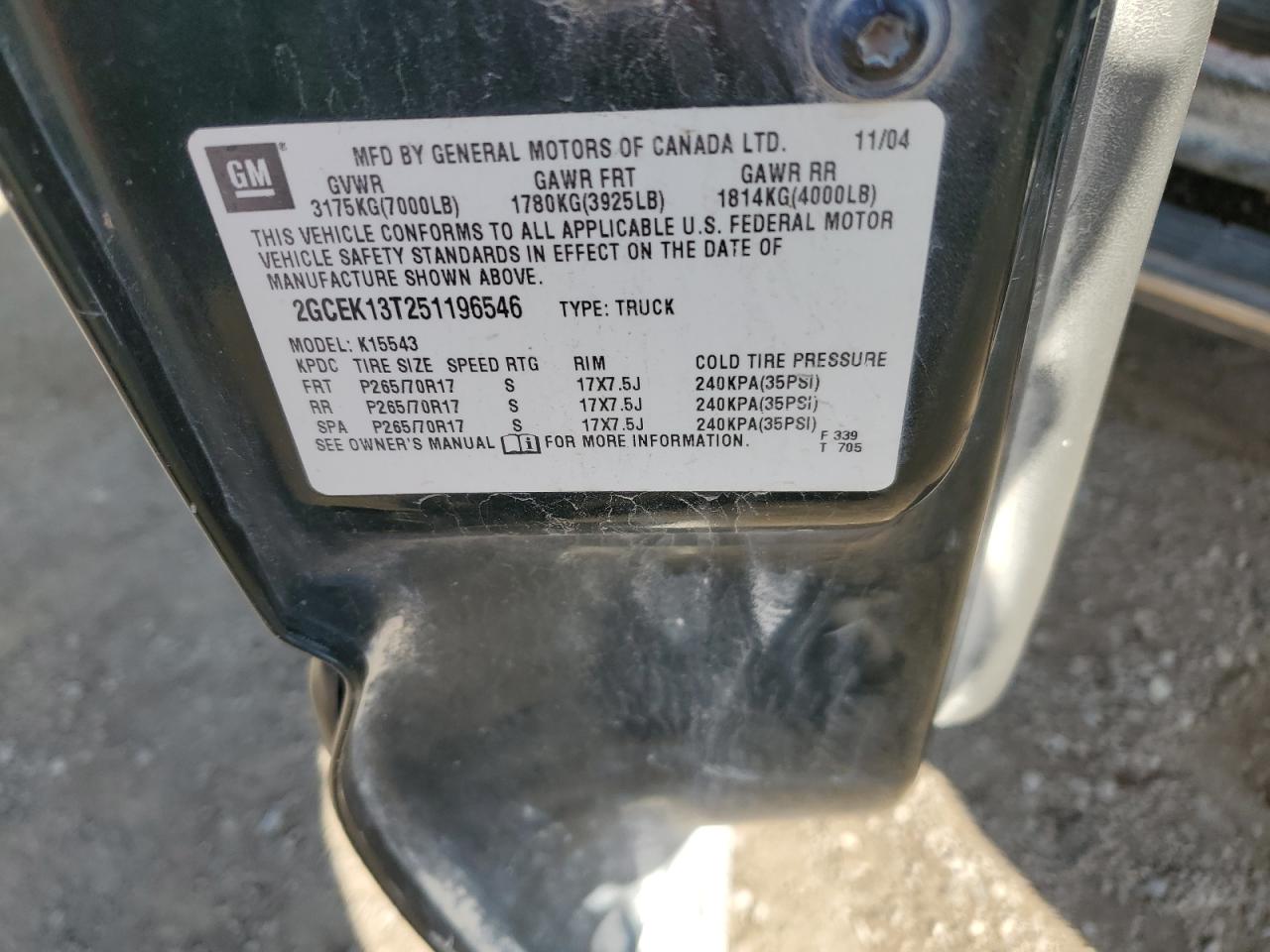 Lot #3279525243 2005 CHEVROLET SILVERADO