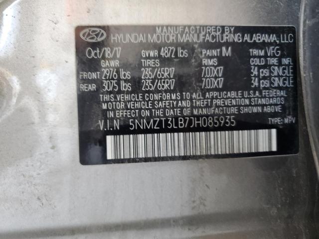 2018 HYUNDAI SANTA FE S - 5NMZT3LB7JH085935