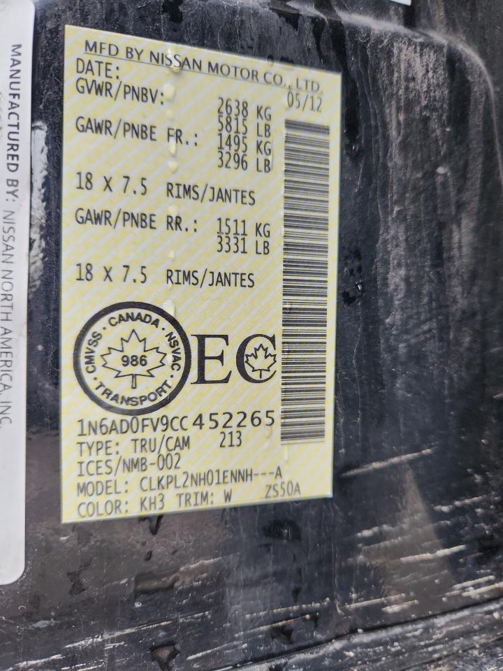 Lot #3315785357 2012 NISSAN FRONTIER S