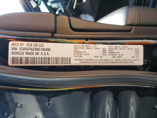 2022 JEEP GRAND CHER #3296875847